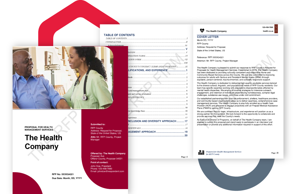 City RFP – Health Company sample proposal