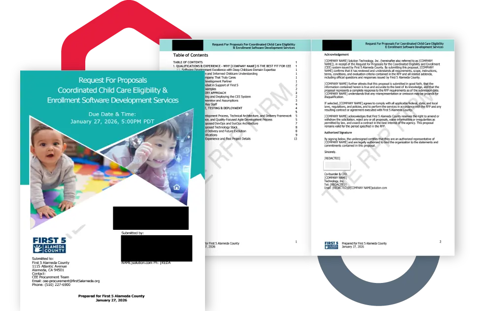 State RFP – Request For Proposals For Coordinated Child Care Eligibility & Enrollment Software Development Services