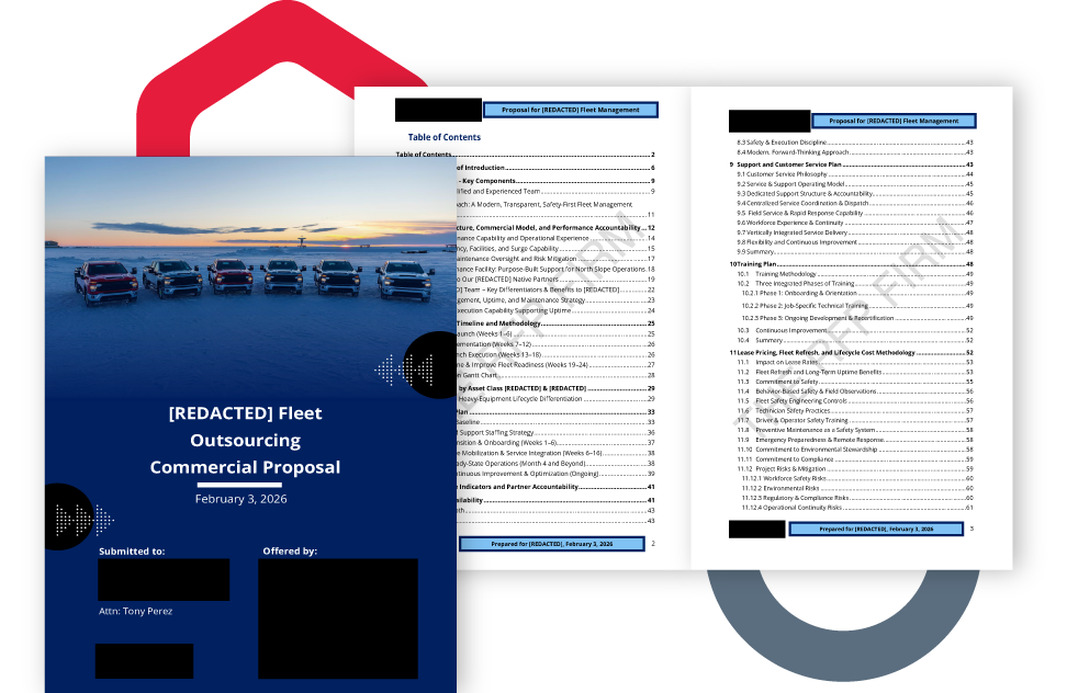 Commercial RFP – Fleet Outsourcing Commercial Proposal