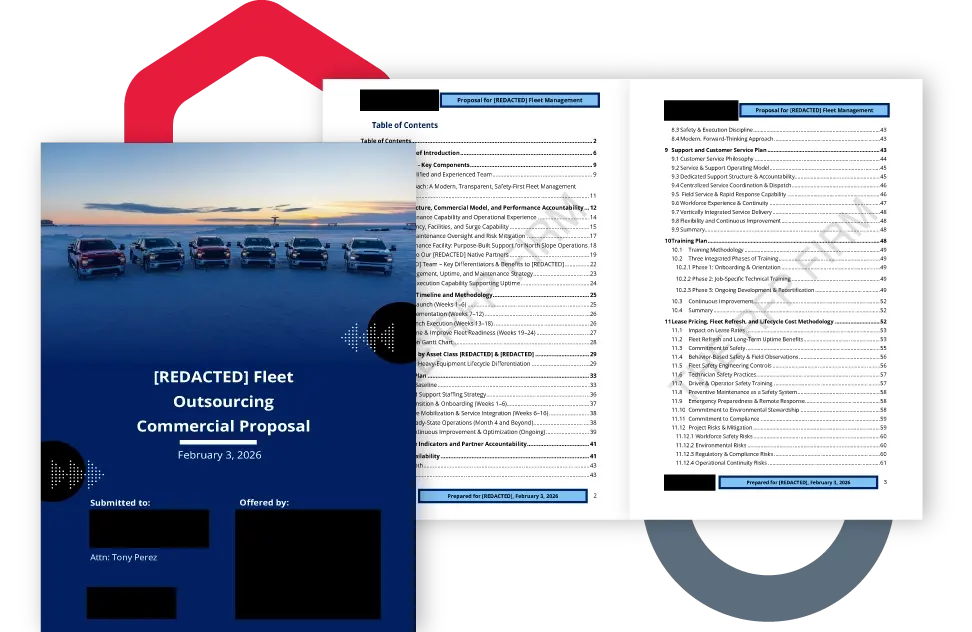 Commercial RFP – Fleet Outsourcing Commercial Proposal